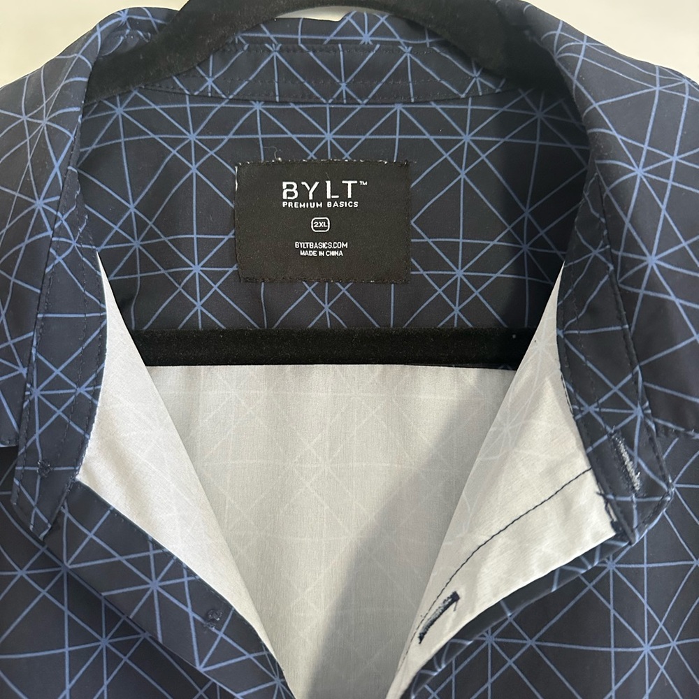 Bylt Basics Riviera Button Down Pattern Shirt Men… - image 8
